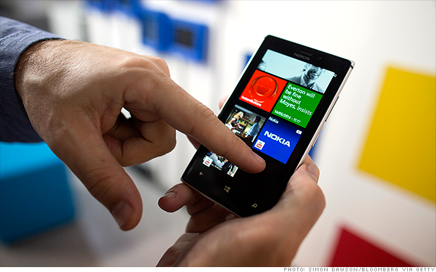 Продажа смартфонов Nokia Lumia падает